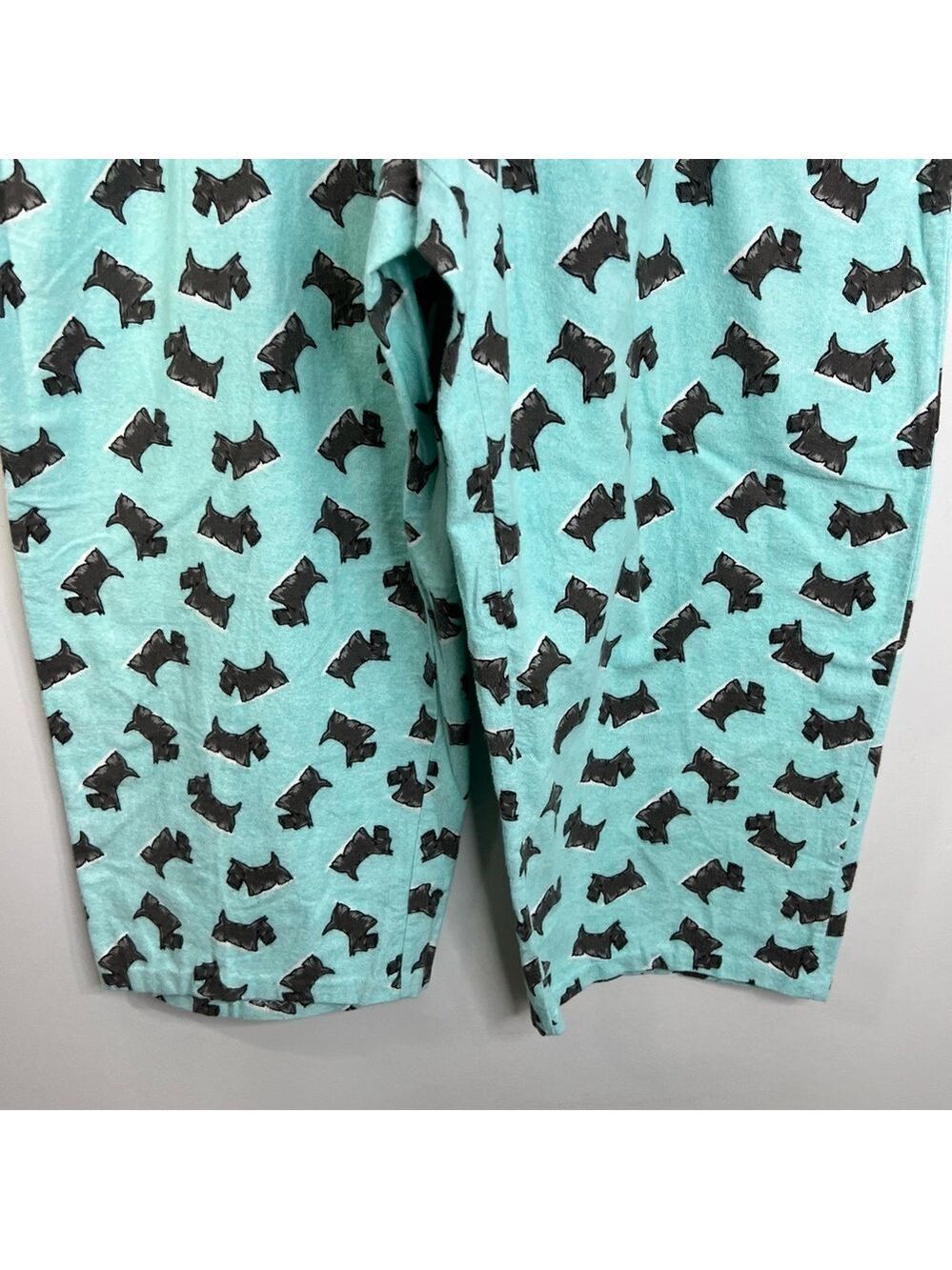 Aqua blue cotton flannel Scottie dog lounge pants pyjama pants XXL / 20 - Picture 8 of 14